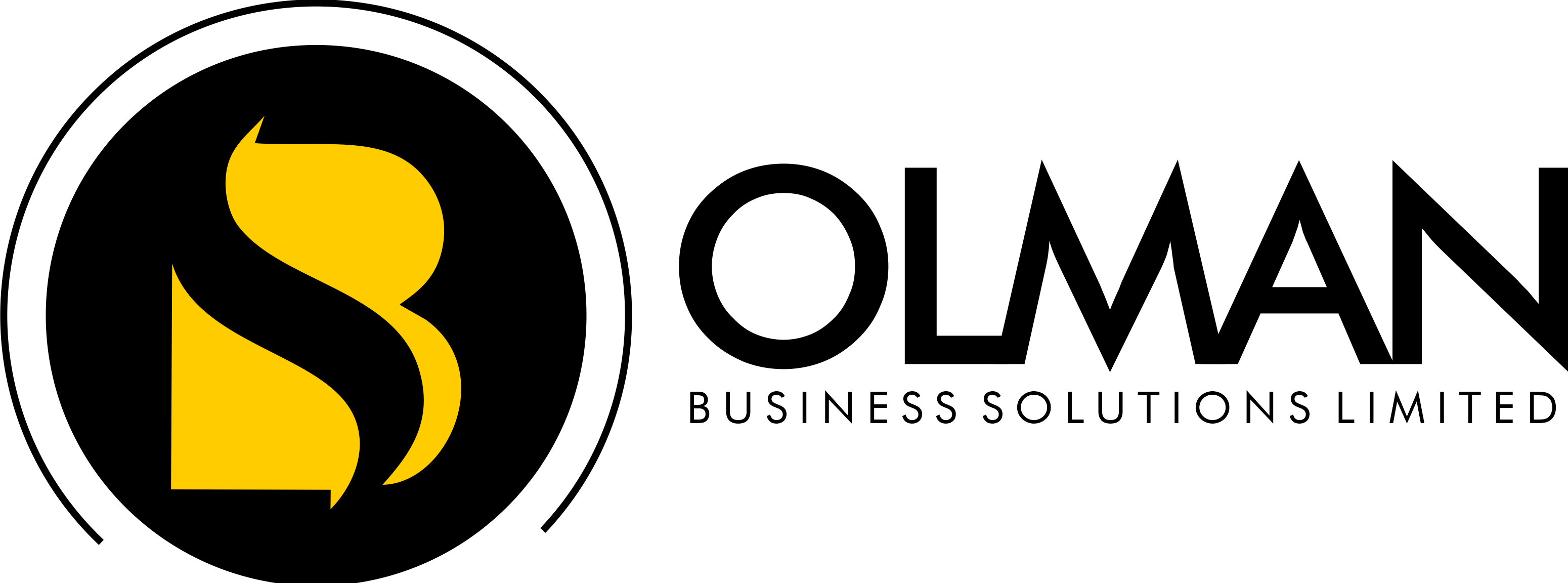 olman white logo